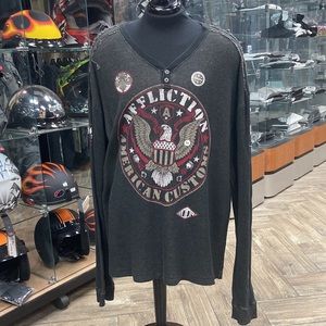 Affliction Reversible Long Sleeve Thermal T-Shirt Size 3XL NWT